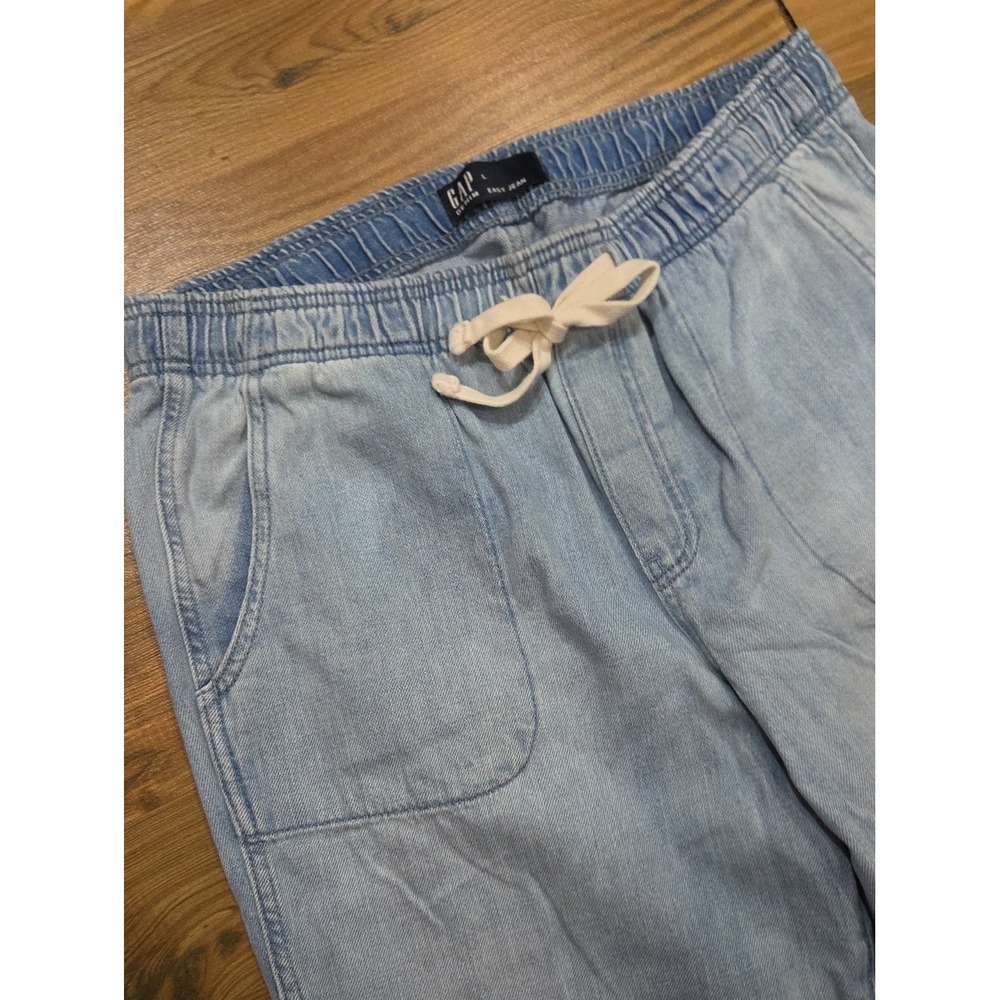 Gap Easy Jean Pull On Stretch Pull On Hi Rise Norm Weekend Large Blue Relax - Picture 5 of 7